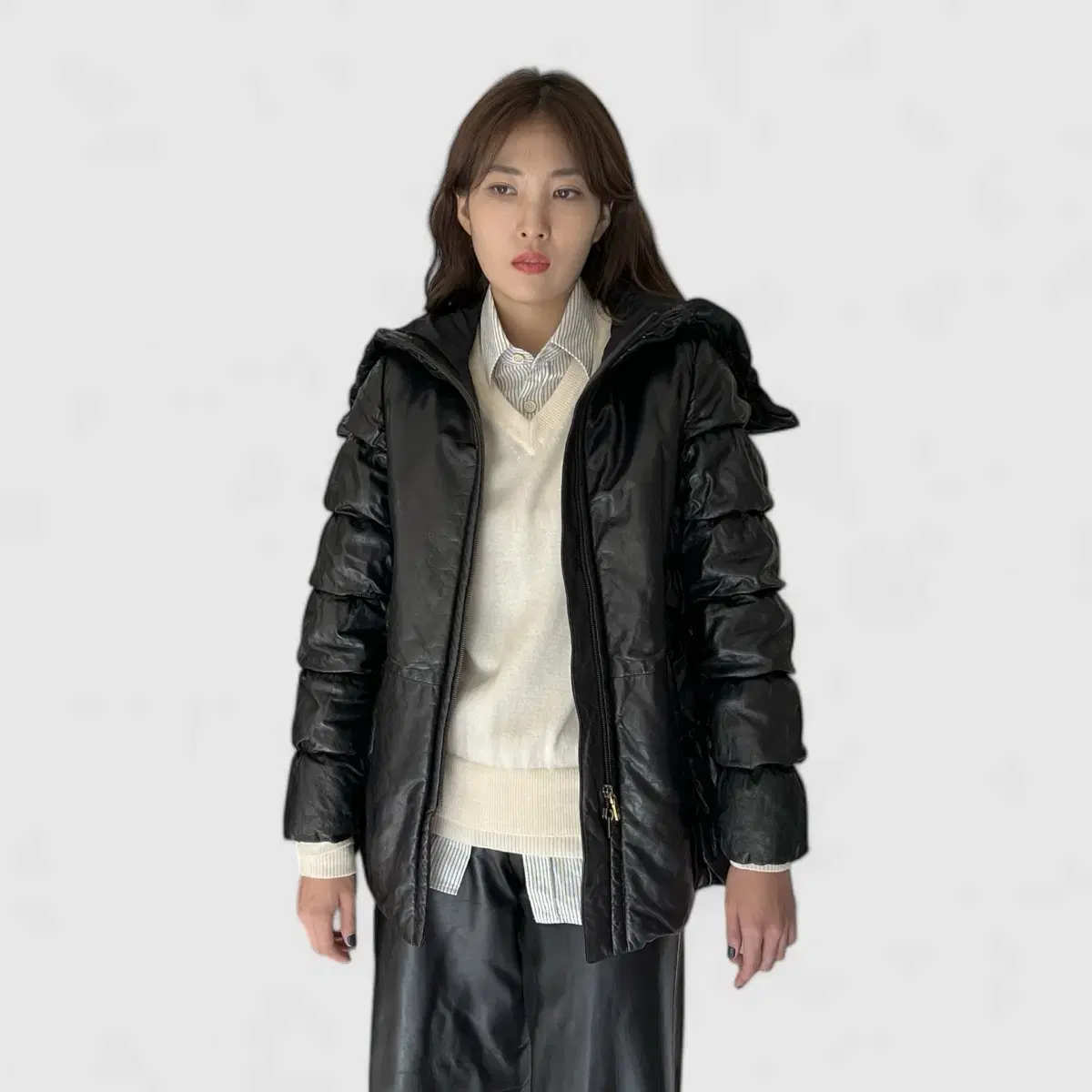 miumiu leather puffer