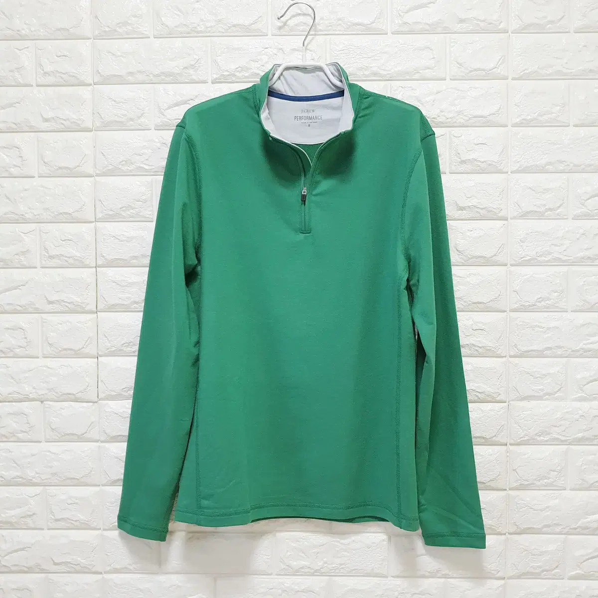 Jcrew-S Vahn Long Sleeve Half Zip T-Shirt (Jcrew, Green, Men's, Golf)