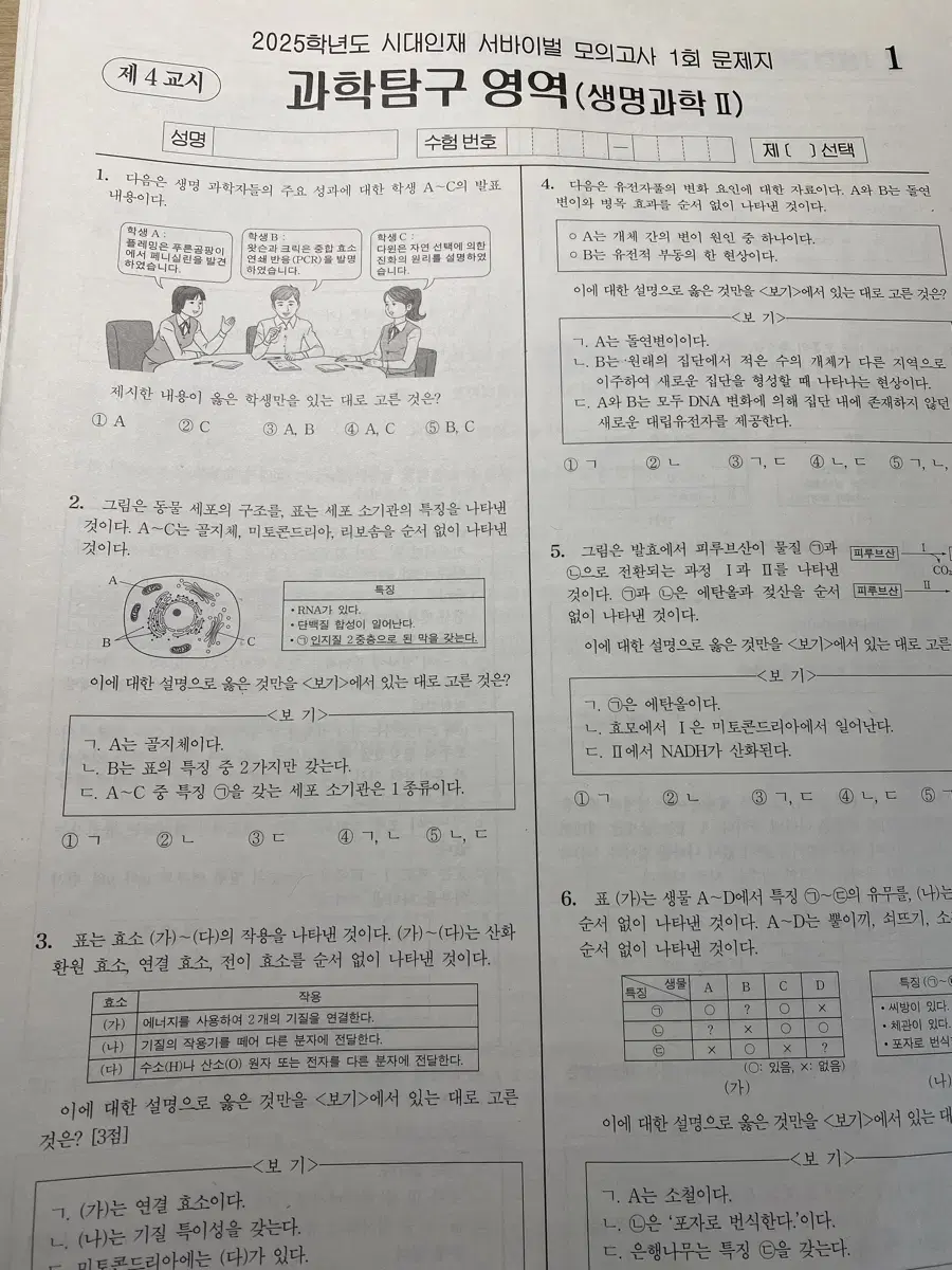 2025 시대인재 서바이벌 생명과학2 전회차(1~36회), 이서준T 필노