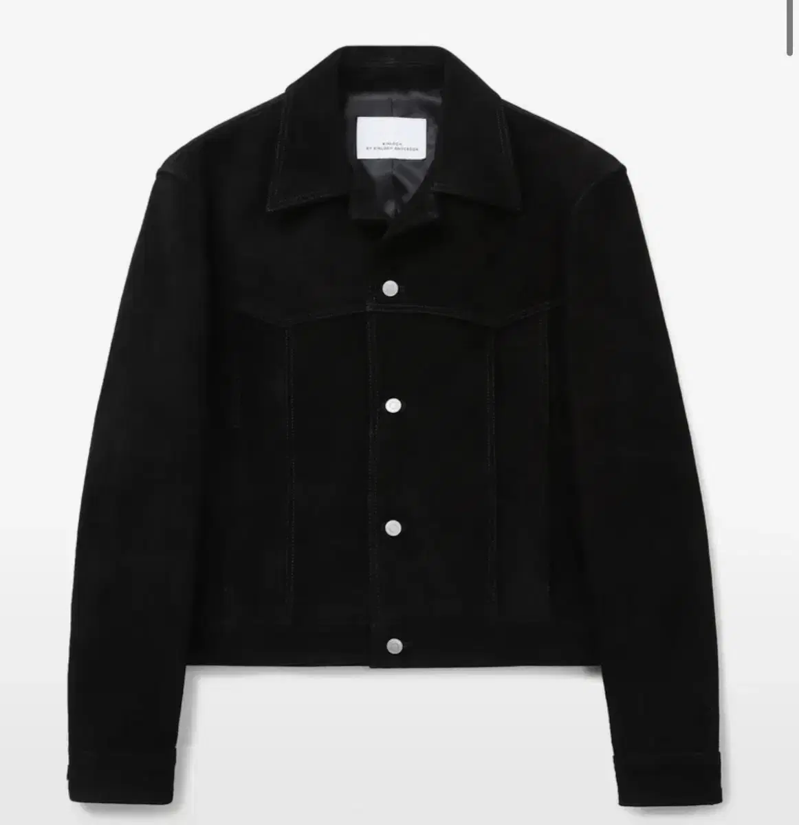 [M] Connectinklok Cow Suede Trucker Jacket Black