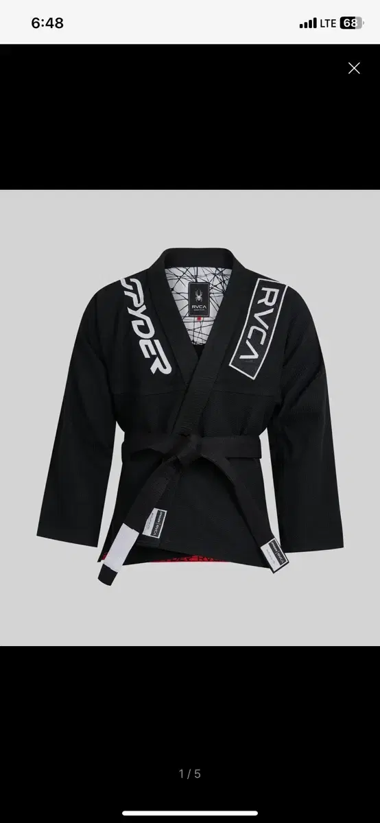 Spider Jiu Jitsu Size A2 Black Do Bok