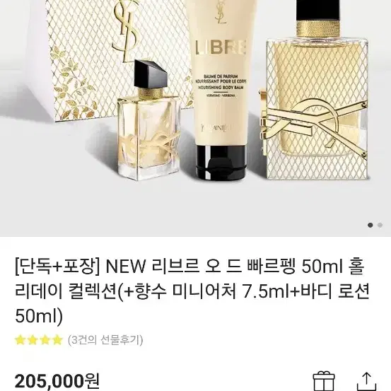 입생로랑 향수(리브르 오 드 빠르펭 50ml+핸드크림+미니어처)