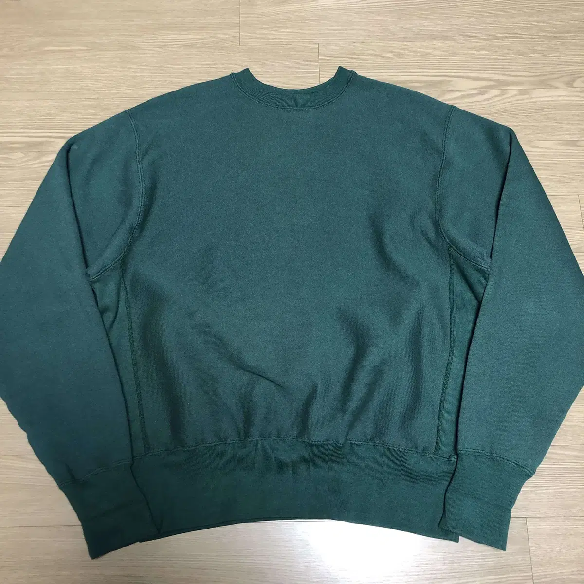 M) Camber USA Made 12oz Cross Knit Heavyweight Crew Neck Sweater Dark Green