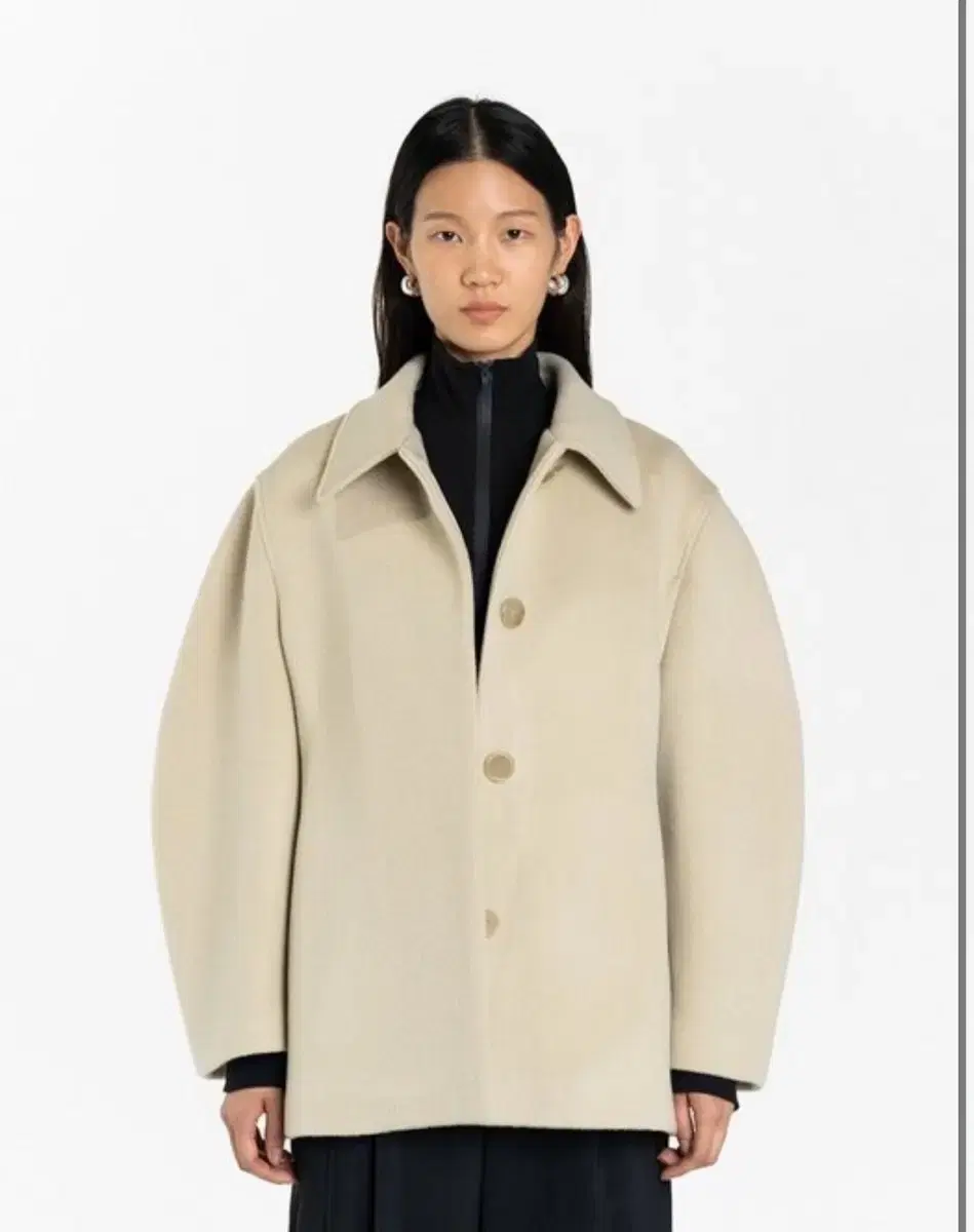 아모멘토 AMOMENTO HOURGLASS HALF COAT BEIGE