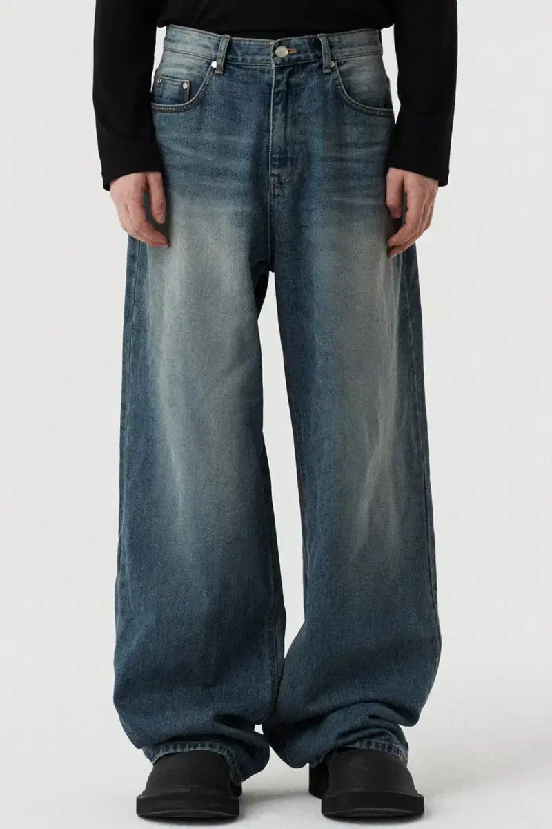 Dianthur cignature Wide-leg denim pants bloo