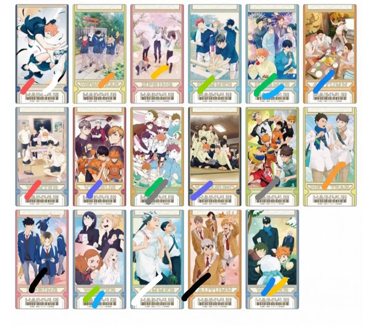 Haikyuu Visual Clear kard Tickets sell (Pack of 2)