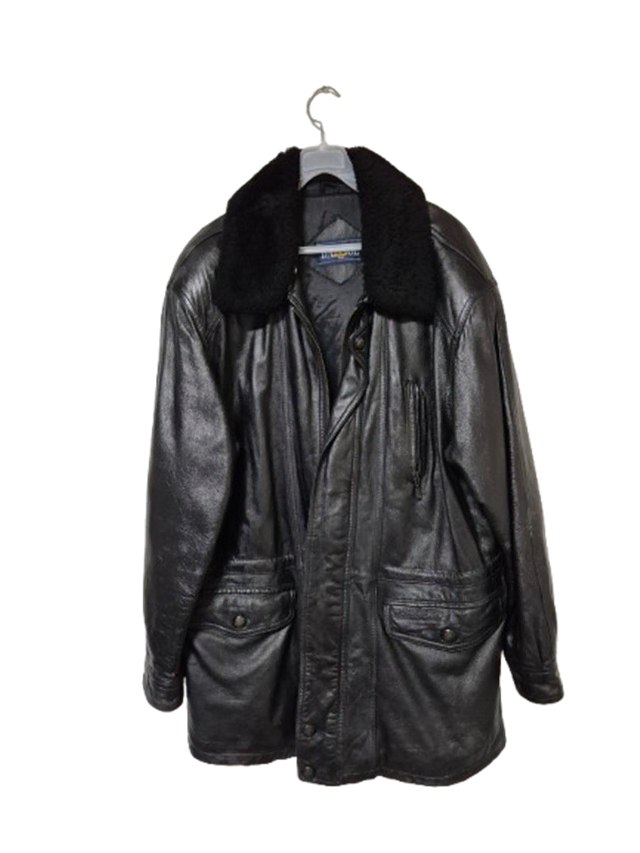 DANPOLDANPOL Genuine Sheepskin Padded Men's Leather Camping Jacket105