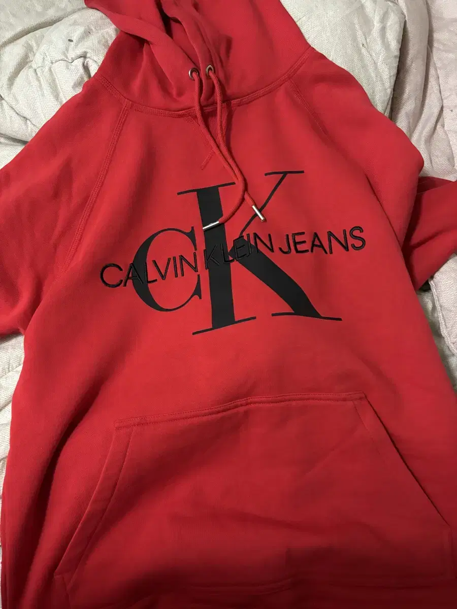 Calvin Klein Monogram Red Hoodie