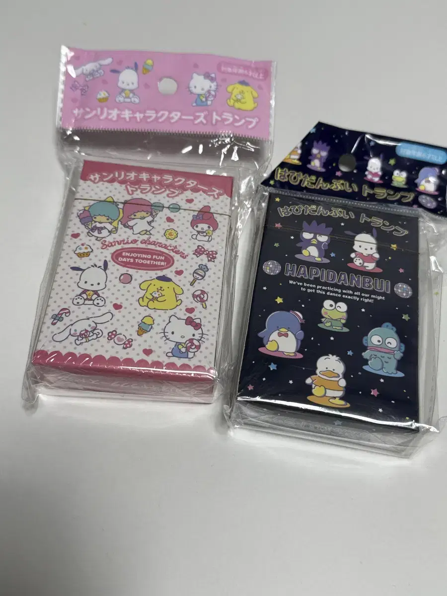 Sells Sanrio playing cards.