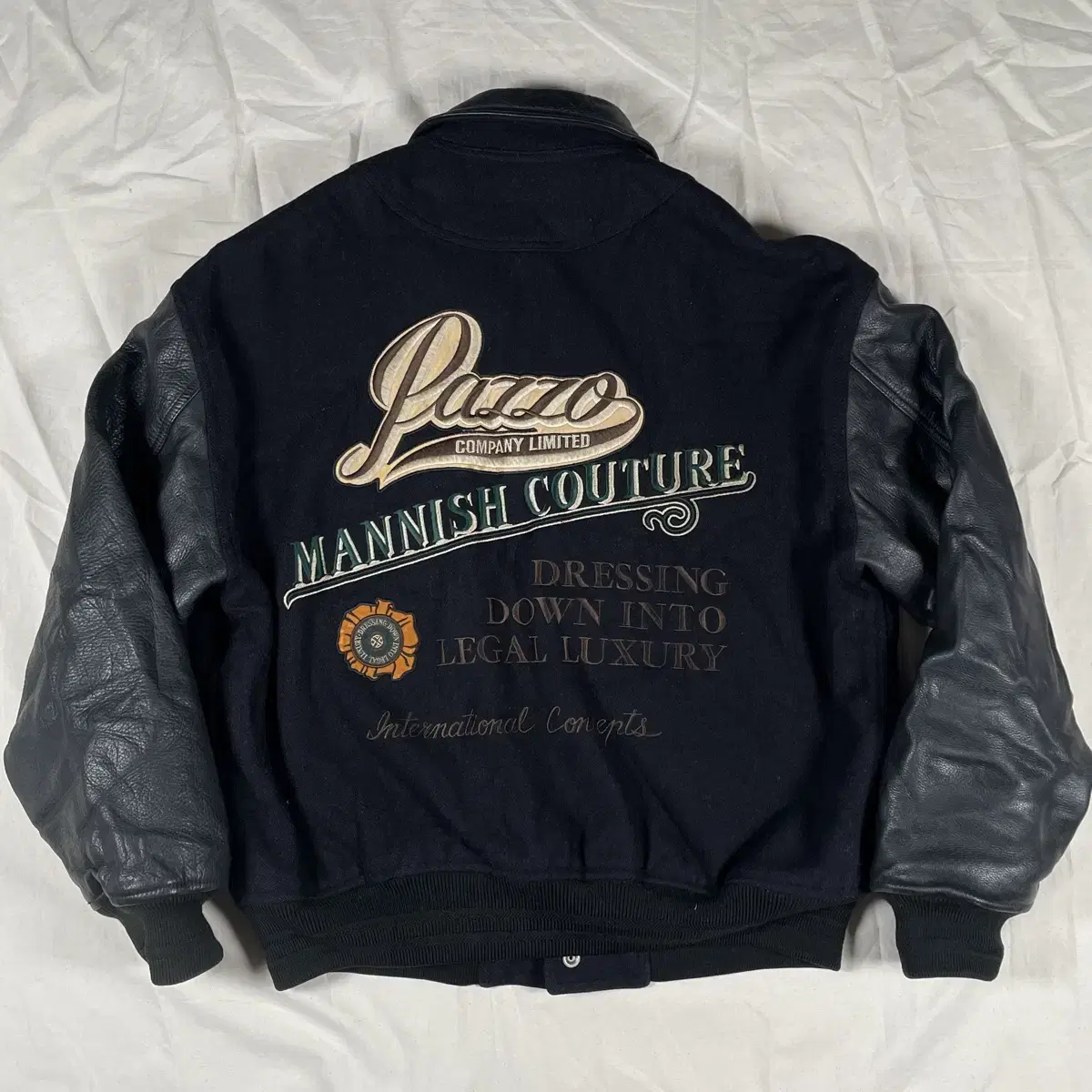 90s Pazzo Varsity Jacket Stadium Leather Jacket