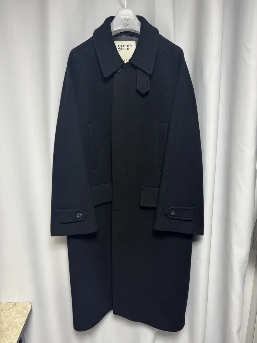 [Worn 2 times]Woolmark certified 100% lambswool oversized balmacan coat for sale