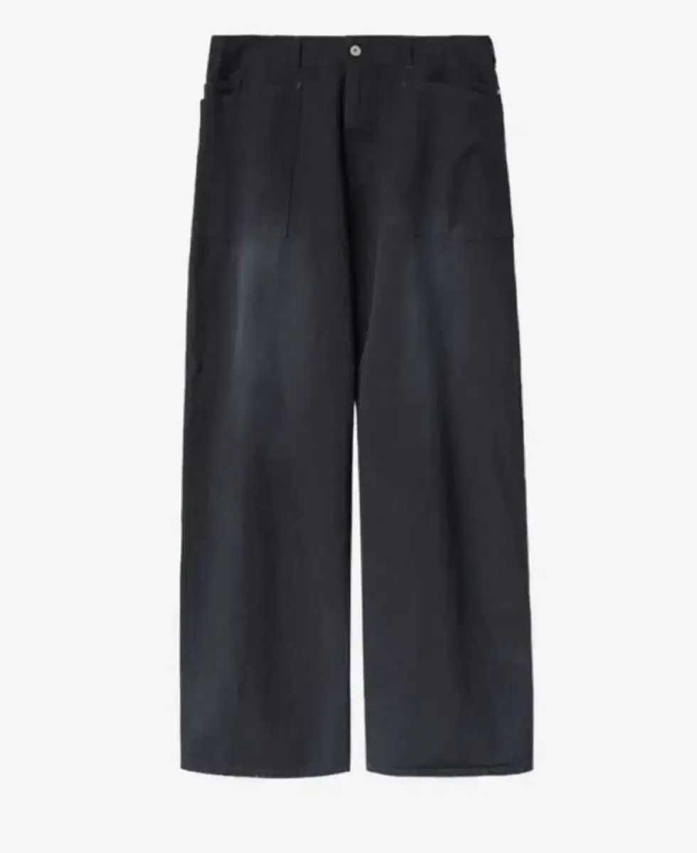 Polyester and cotton puttybag pants washed black 2 sizes