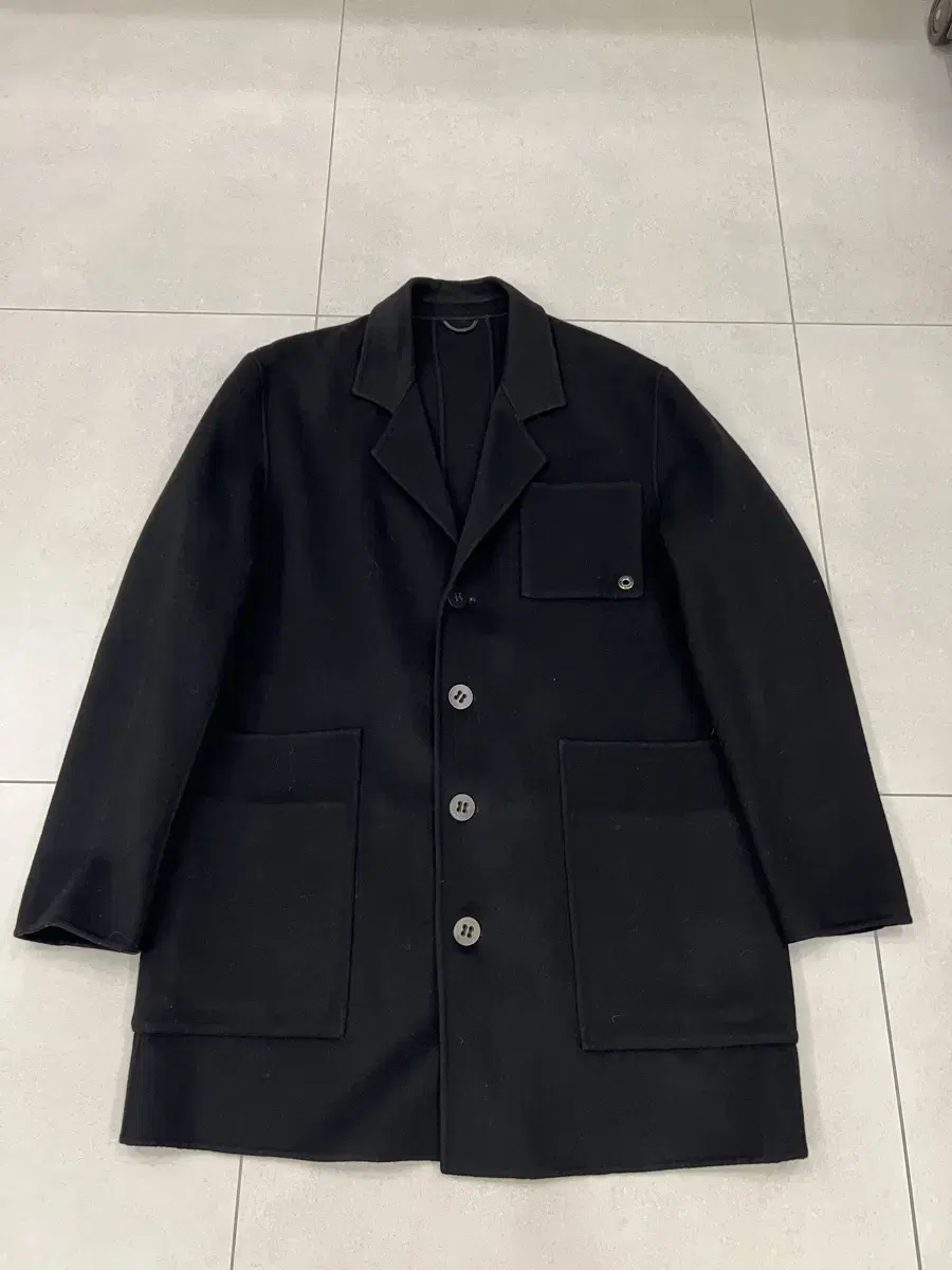 Etude Studio Wool Cashmere Handmade Single Coat Black 50