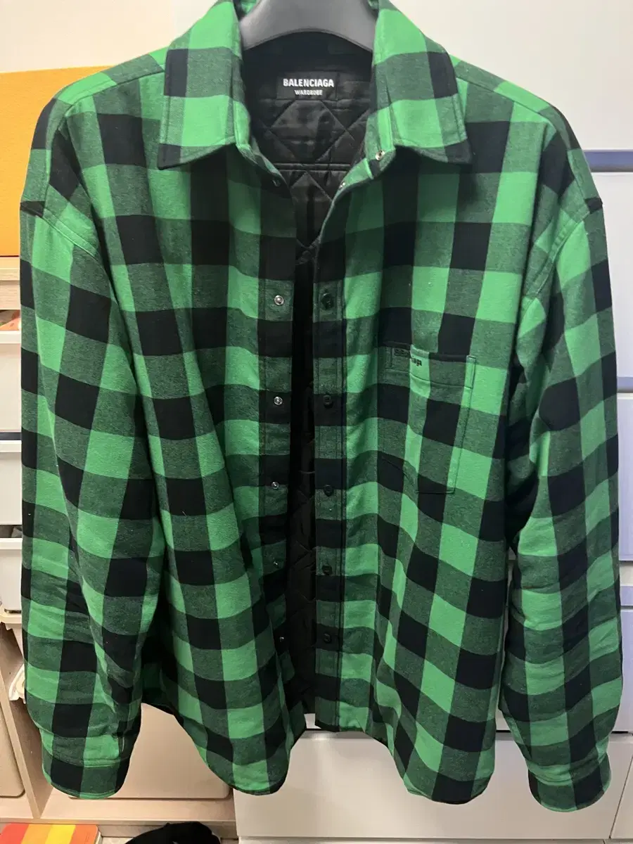 Balenciaga Green padded shirt