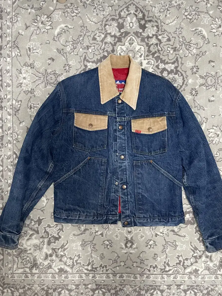 Big Mouth Vintage Quilted Denim Jacket in Size 100