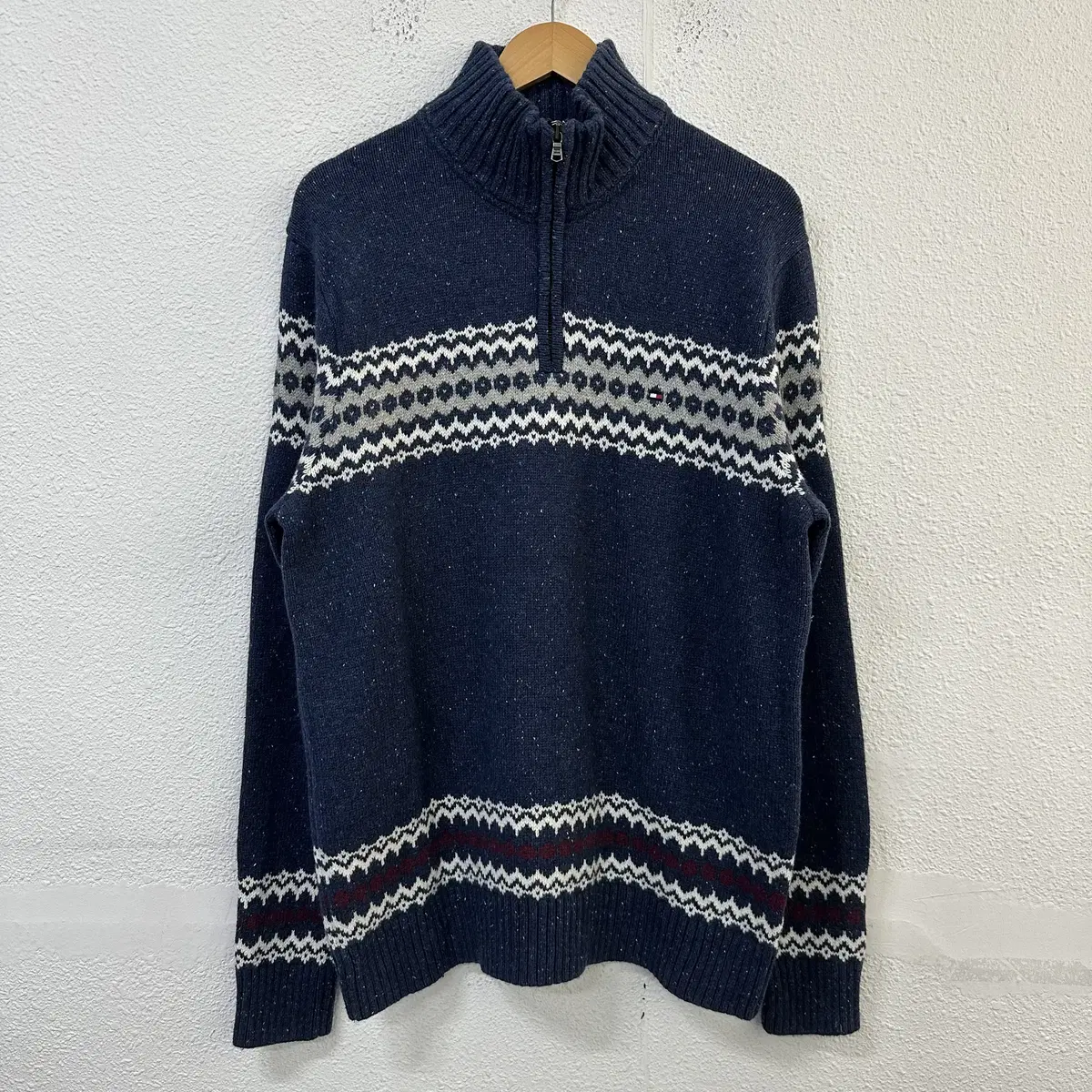 [XL] Tommy Hilfiger Luxury Wool Blend Half-Zip Half-Zip Knit Sweater 0769