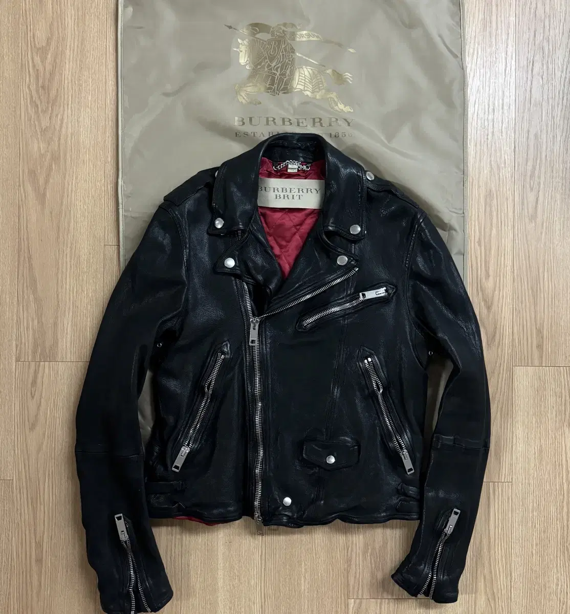 Burberry Bridle Leather Rider Jacket XL (Prosum Leather Jacket)