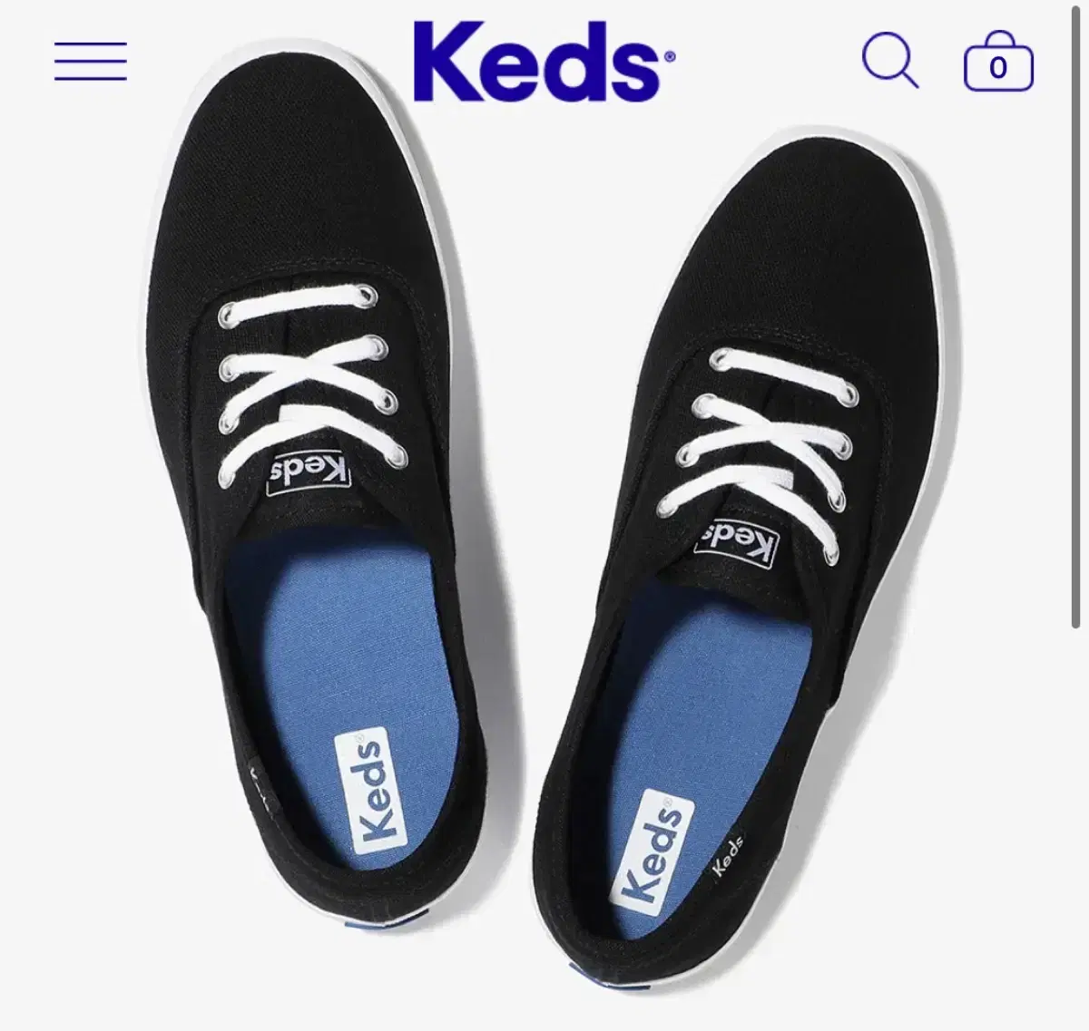 [판매] 케즈 keds 챔피온 캔버스 블랙 240