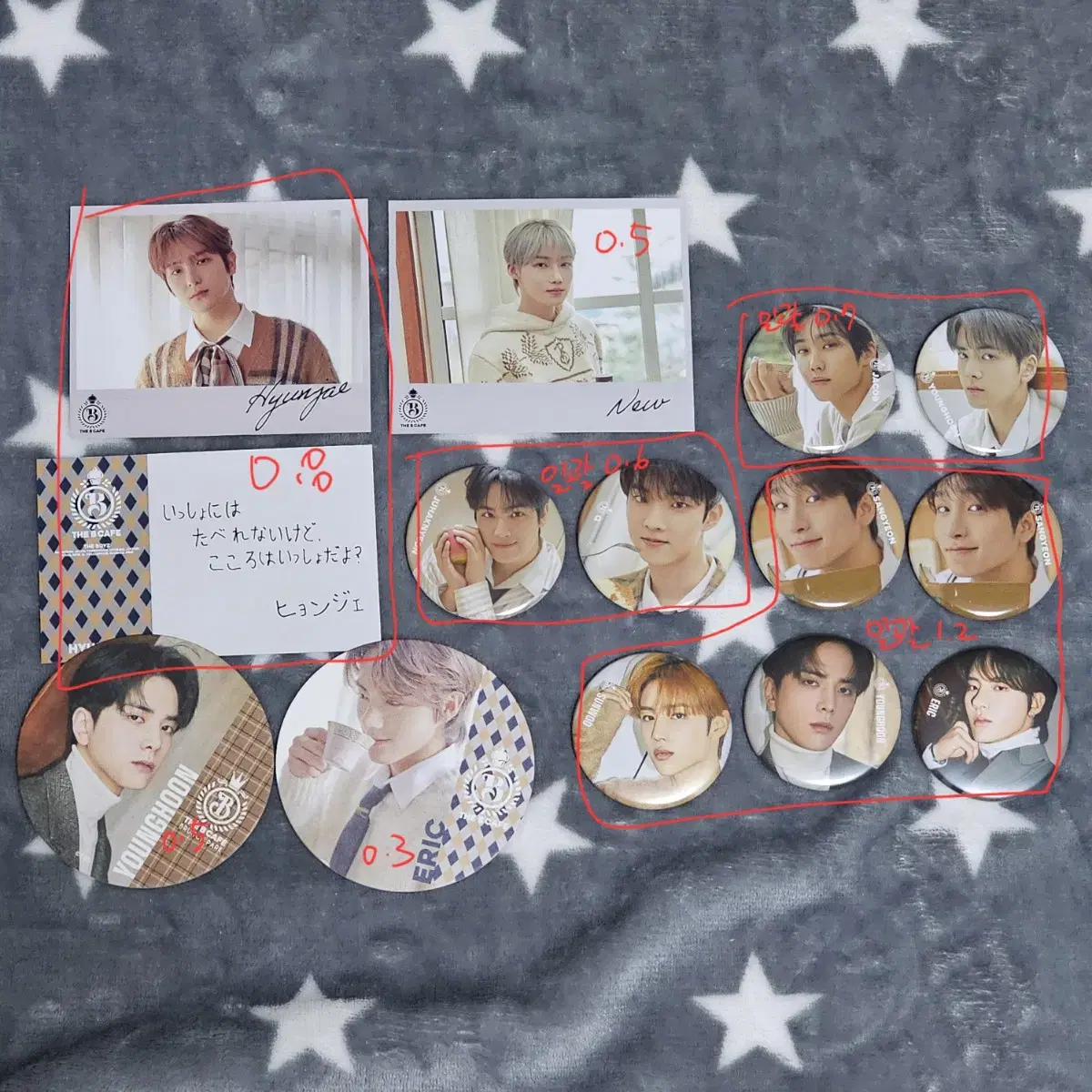 The Boyz Derby Japan Cafe Merchandise wts hyunjae younghoon new sangyeon sunwoo eric Grades