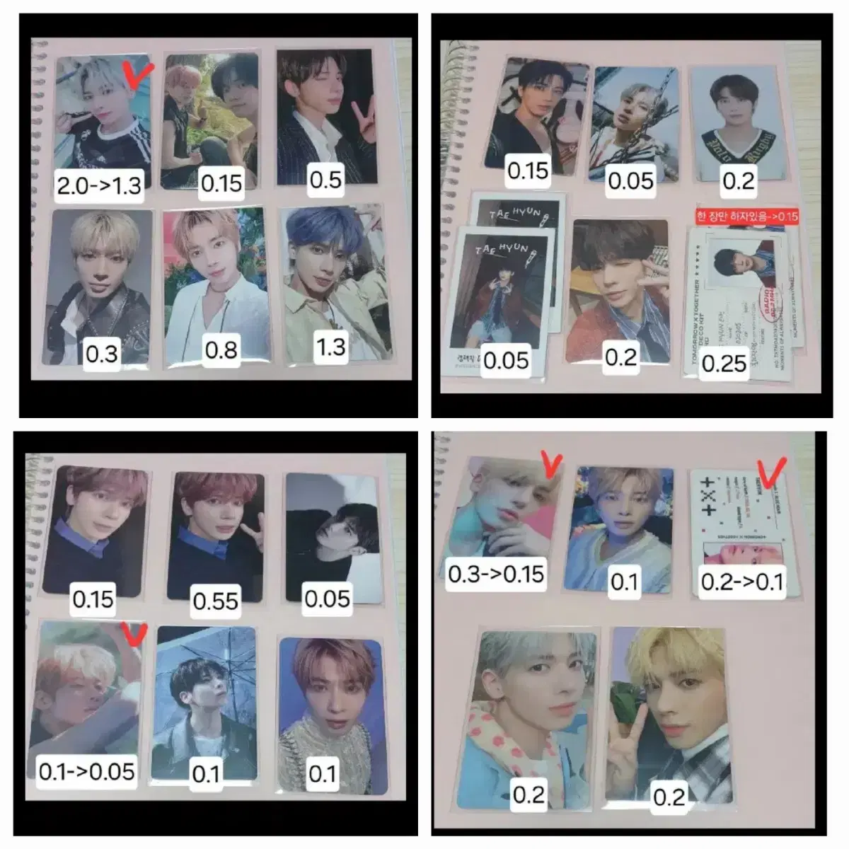 Attention Tencor!!! txt photocard Goods unofficial goods Choi SoobinChoi YeonjunChoi BeomgyuKang TaehyunHueningkai