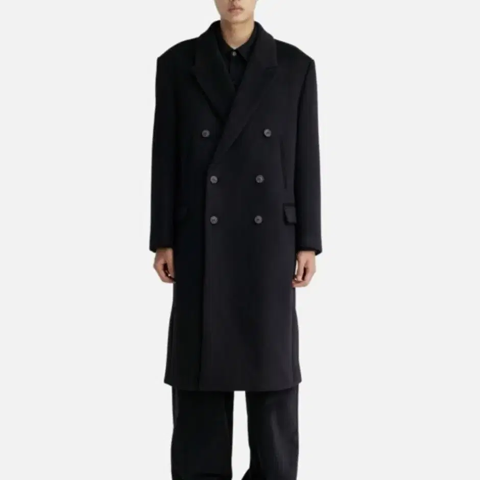 EQL Pocket Double Breasted Coat (Black)