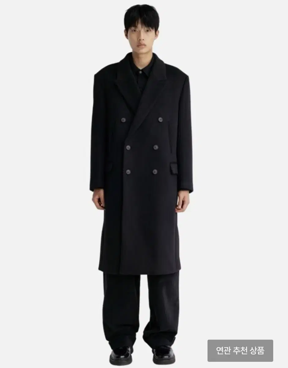 EQL Pocket Double Breasted Coat (Black)