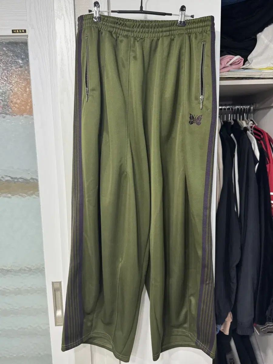 [M]Needles HD Track Pants Olive