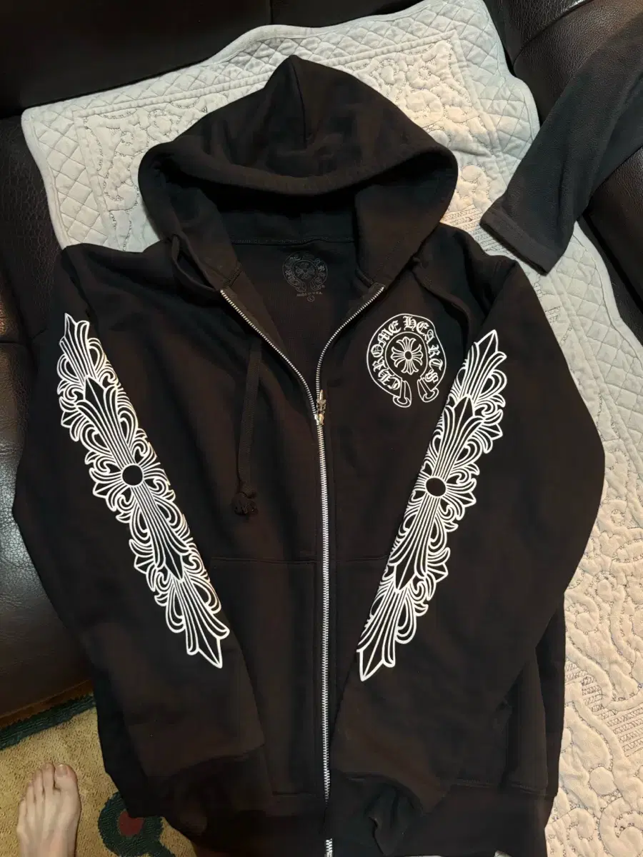 Chrome Hearts Hooded Zip Up Horseshoe Floral limited edition Malibu Size L