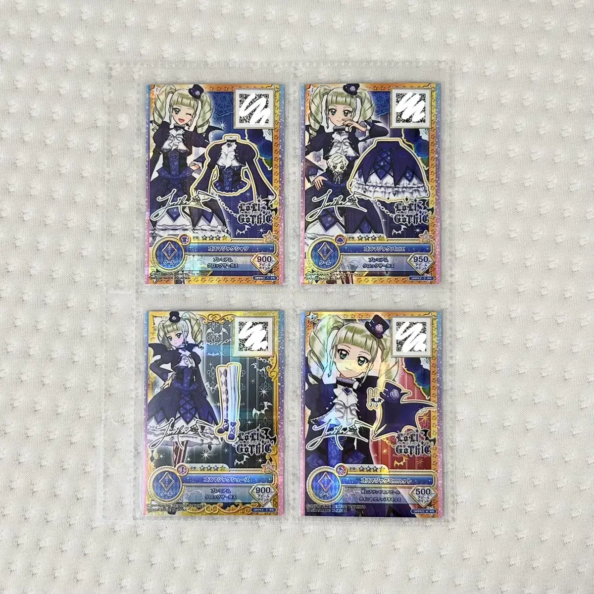 Aikatsu Onpere Yurika Goth Magic Set I.M. Star kard Reprint sign Yuri