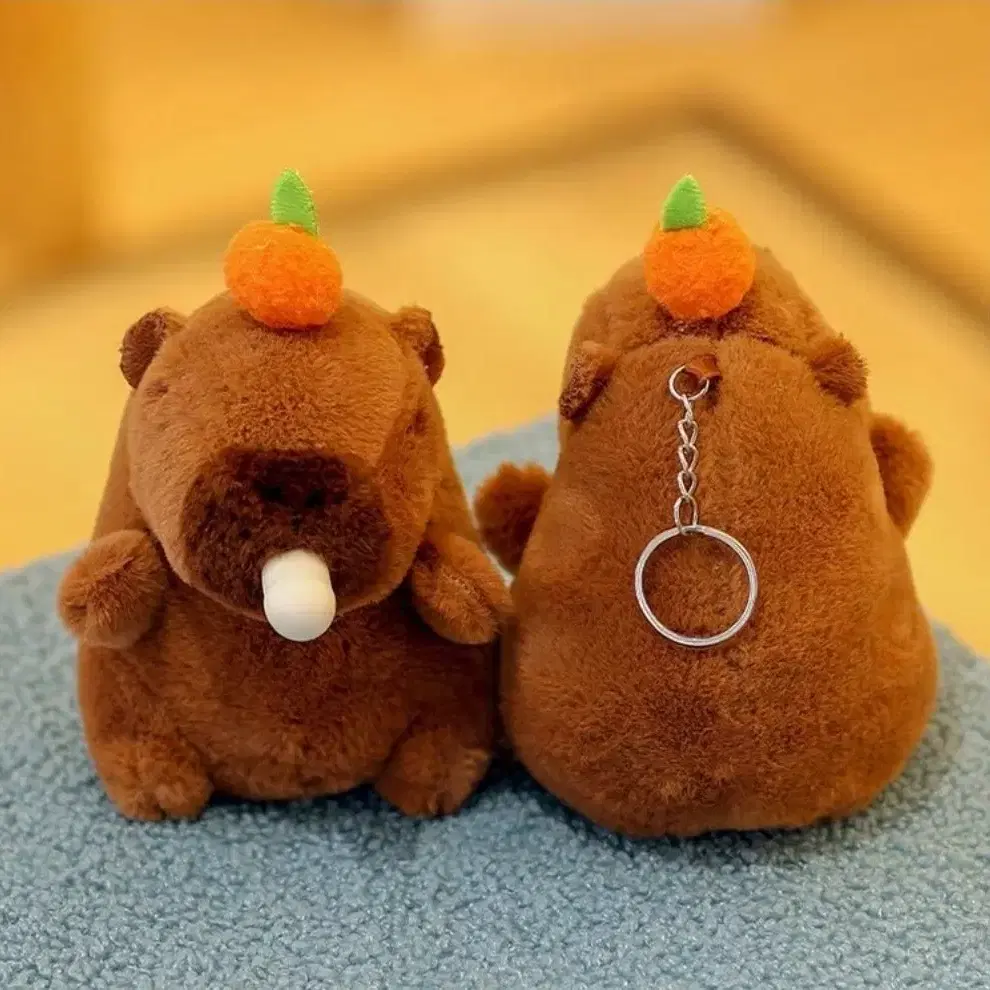 13cm 풍선껌부는 카피바라 인형 키링