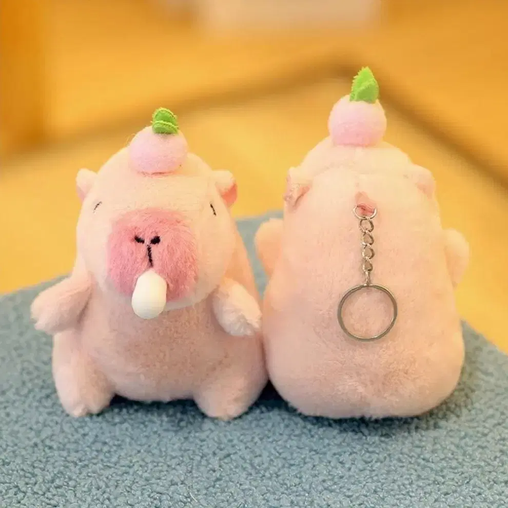 13cm 풍선껌부는 카피바라 인형 키링