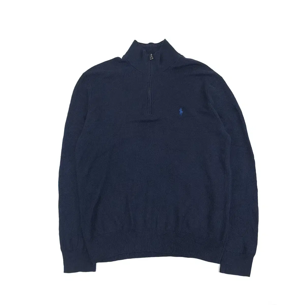 (CS141)L Polo Ralph Lauren Navy Half-Zip Long Sleeve Knit