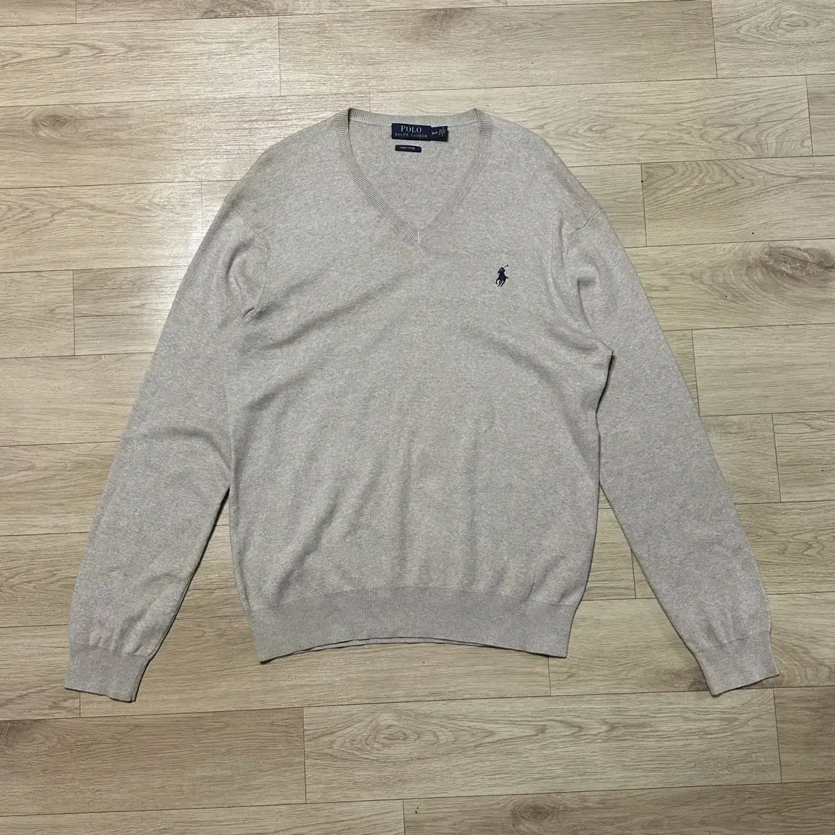 Polo Ralph Lauren Knit beige V-neck (M)