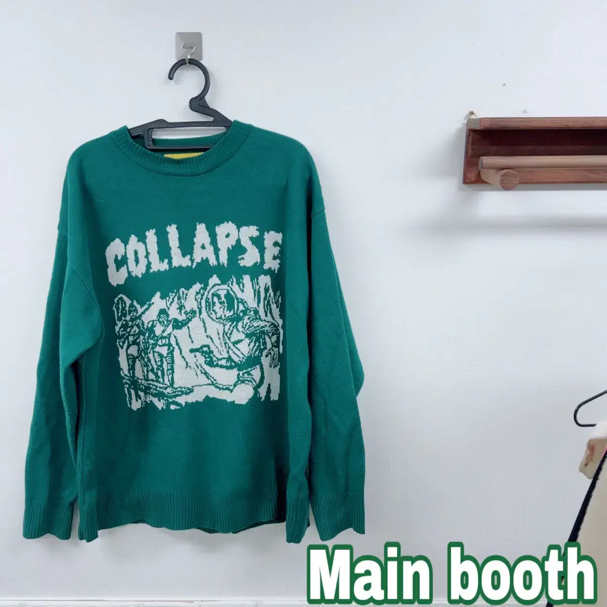 Main Booth Collapsed Printed Big Size Knit