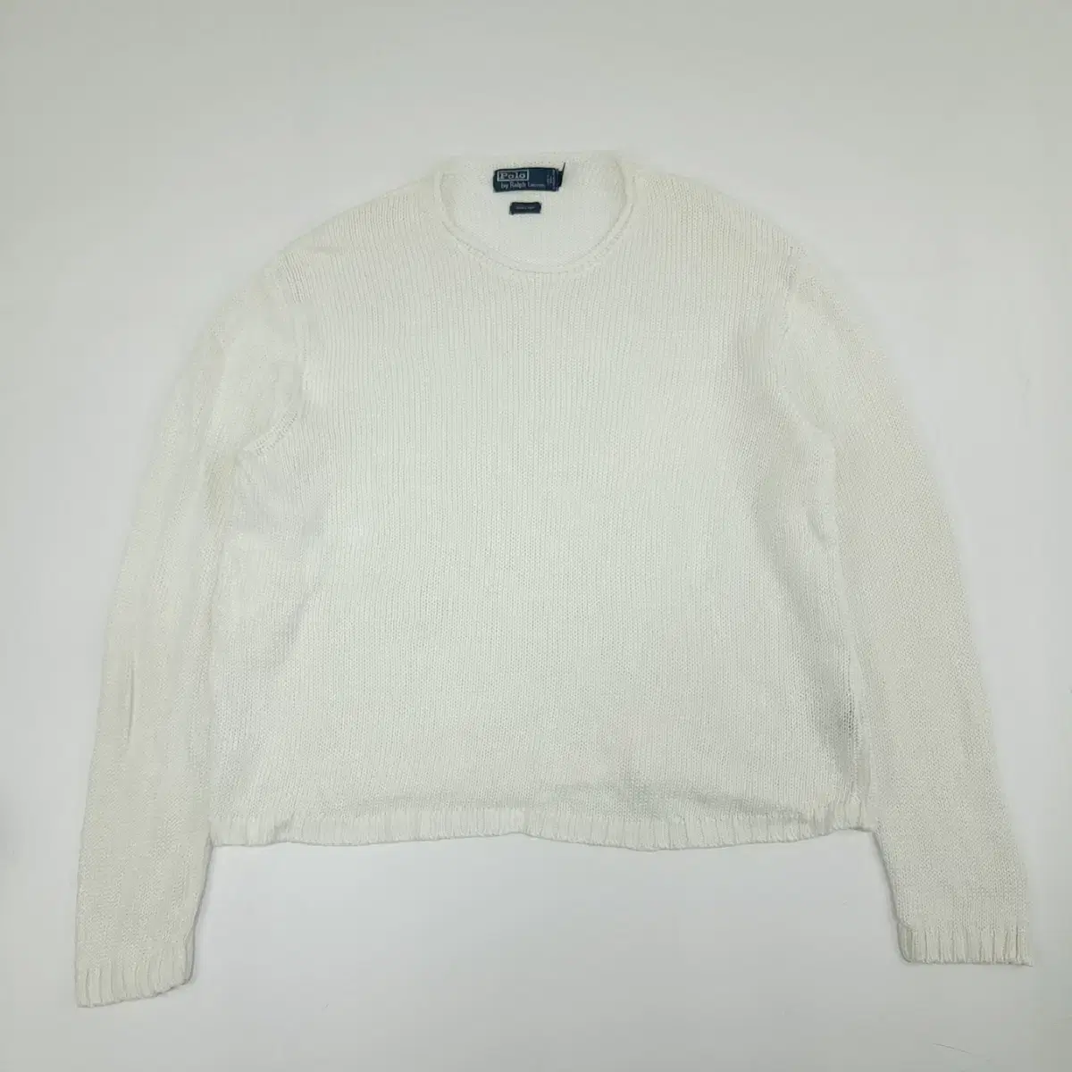 (CS143)2XL Polo Ralph Lauren Snow White Linen Long Sleeve Knit