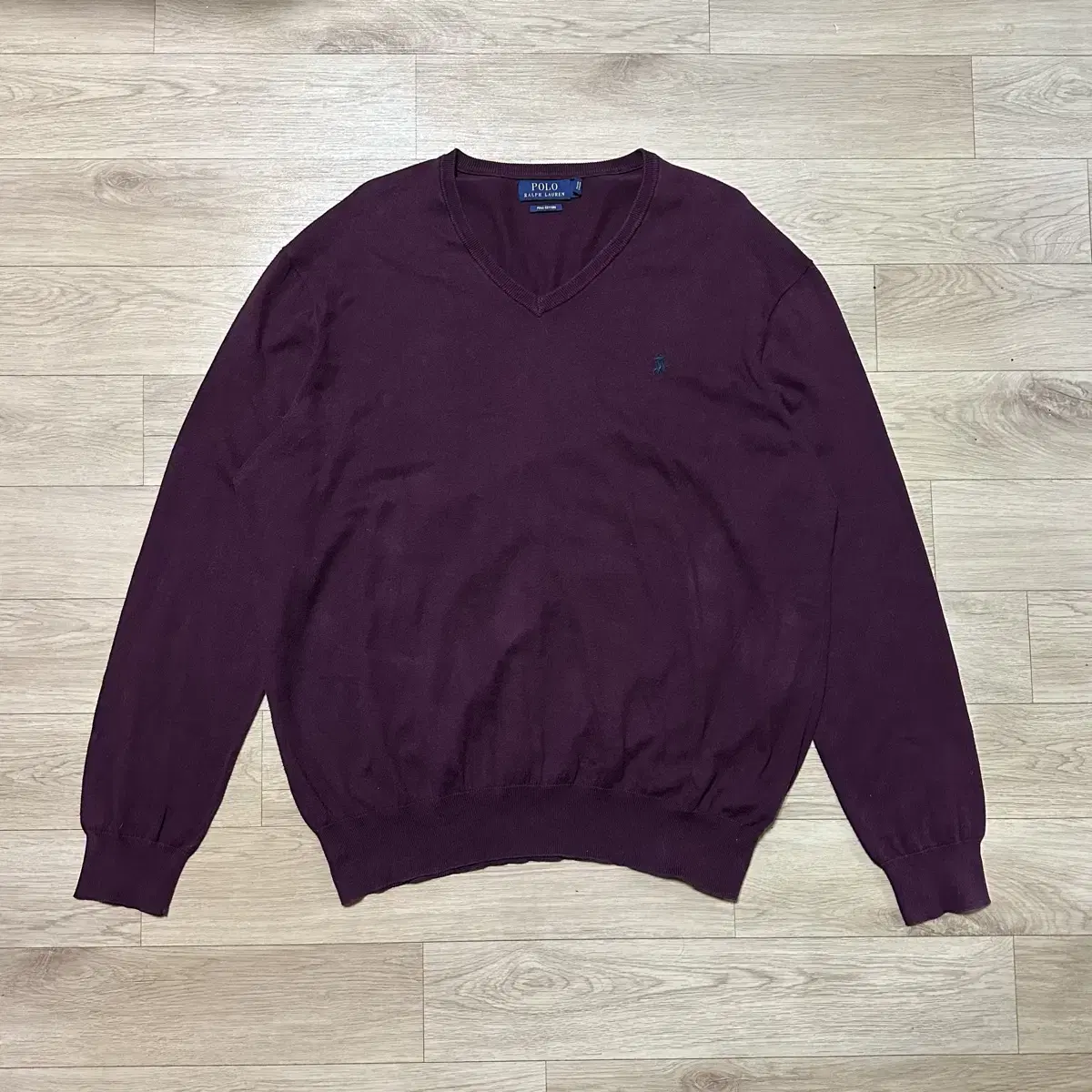 Polo Ralph Lauren Knit Burgundy V-Neck Knit (XL)