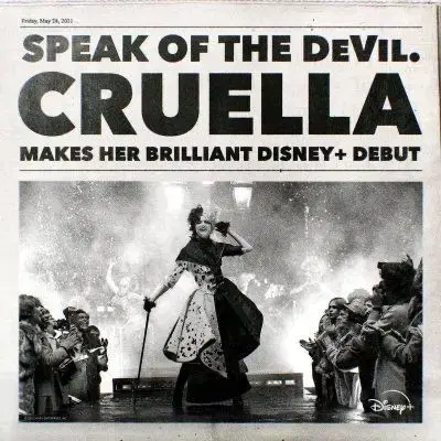 + Disney Cruella 영화 크루엘라 포스터 팜플렛 +