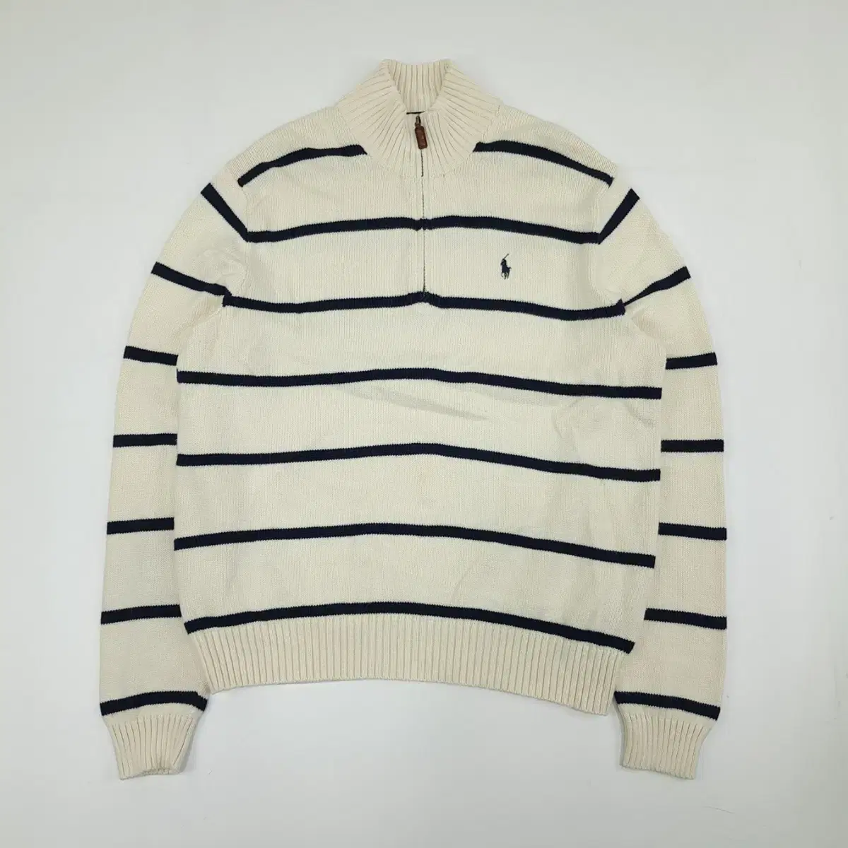 (CS148)L Polo Ralph Lauren 90sIvory stripe long sleeve knit