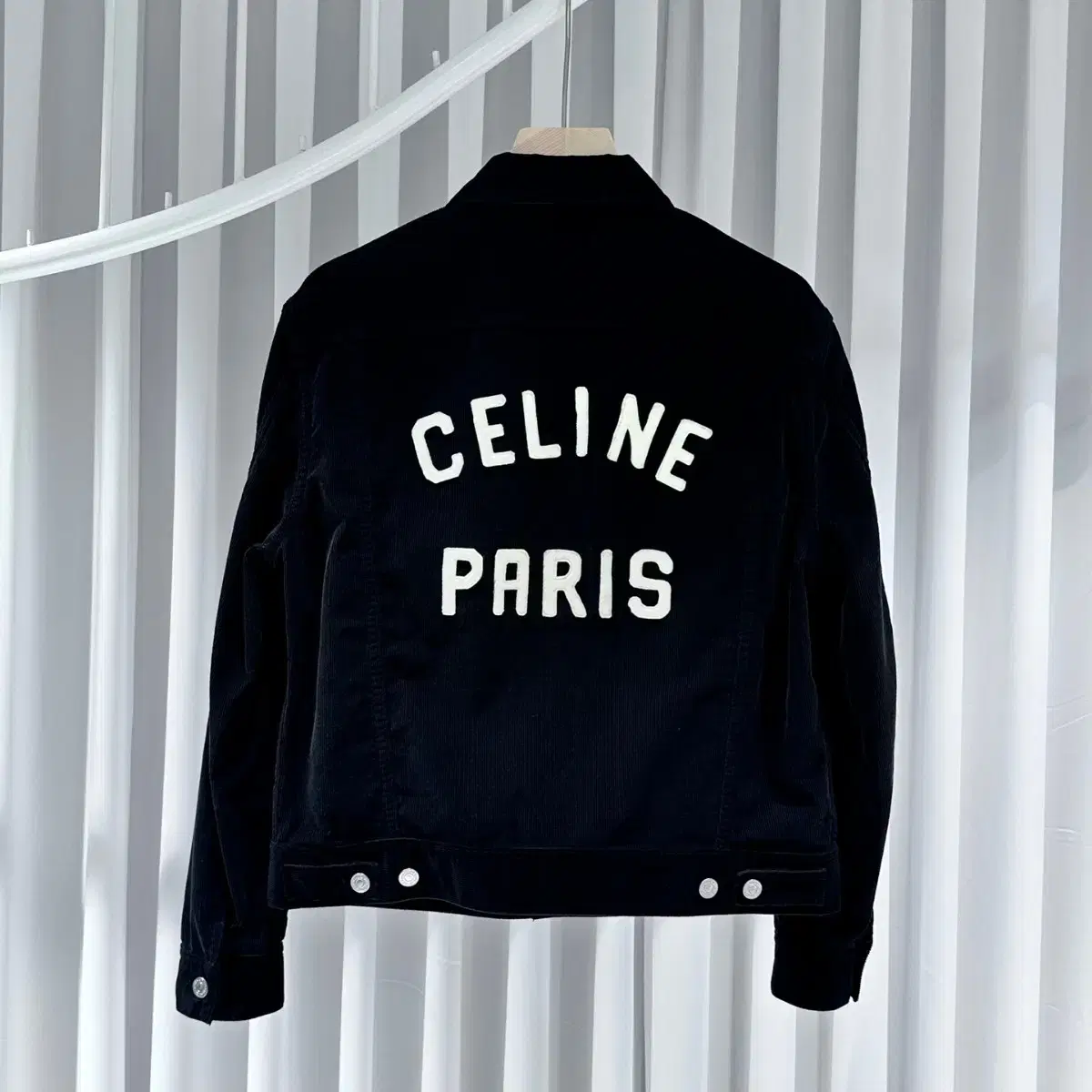 Seline Logo Corduroy Tucker Jacket Black / M