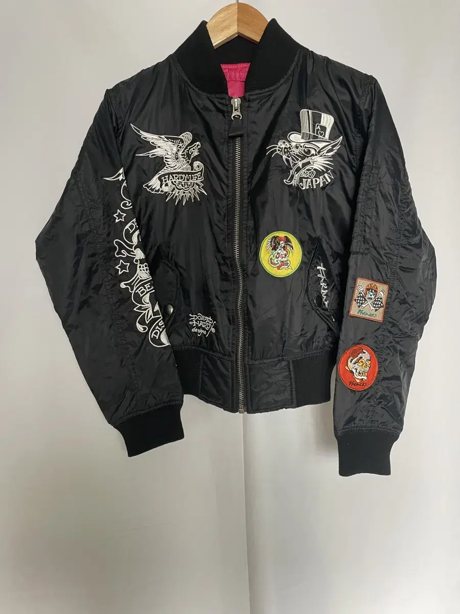 Ed hardy Ed hardy embroidered patch aviation jumper M