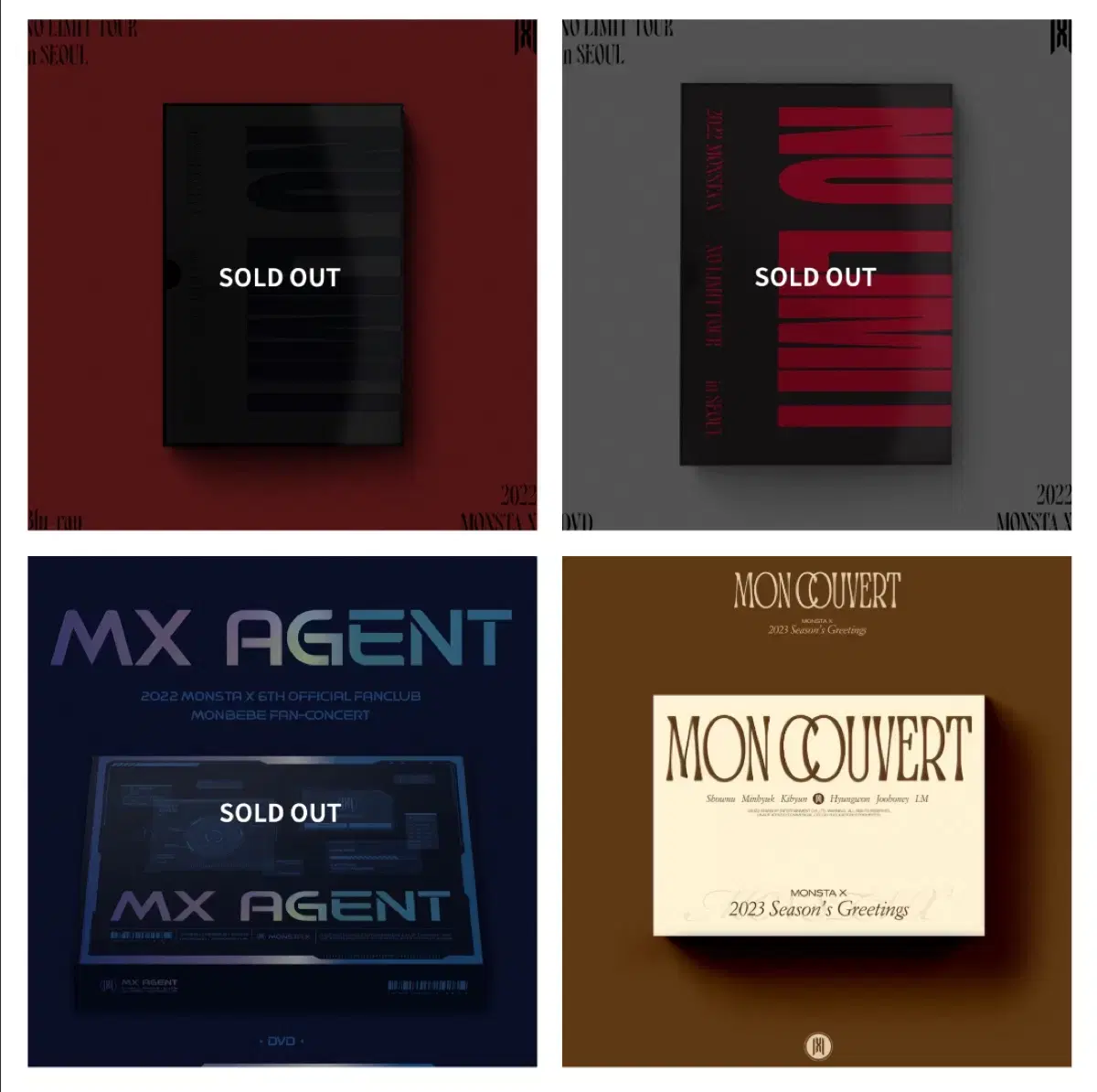 Monsta X Concert DVD, Blu-ray, seasons greetings in bulk