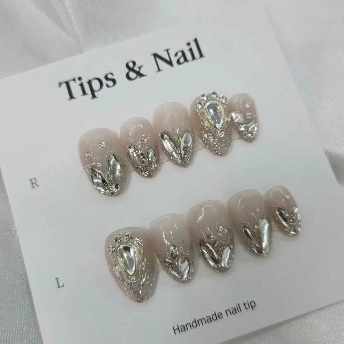 Stone Gradation Handmade Nail Tips