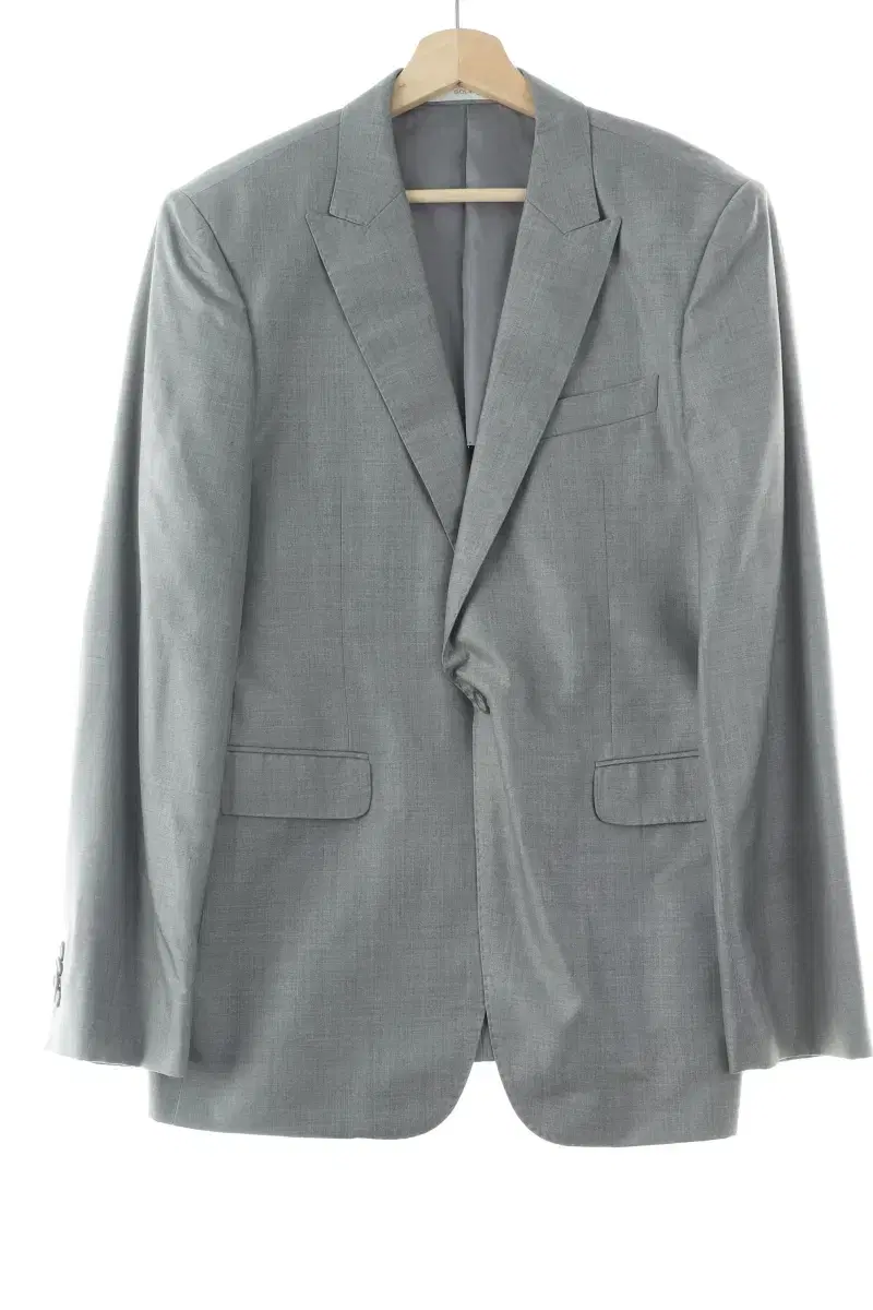 (L) Solid Homme Suit Jacket Blazer Silver Old School-106EB