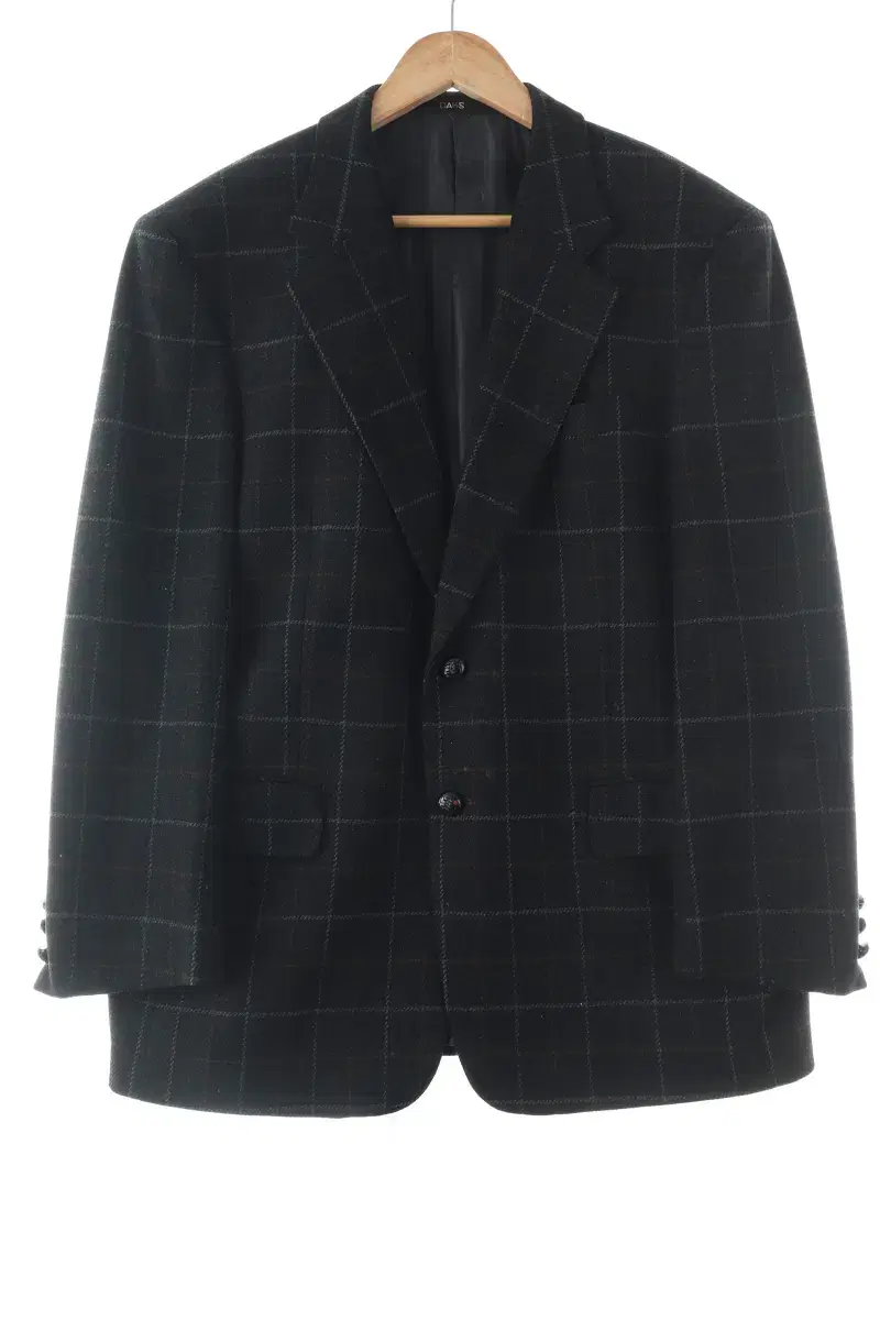 (L) Dax Suit Jacket Blazer Checked Wool Cashmere-106F2