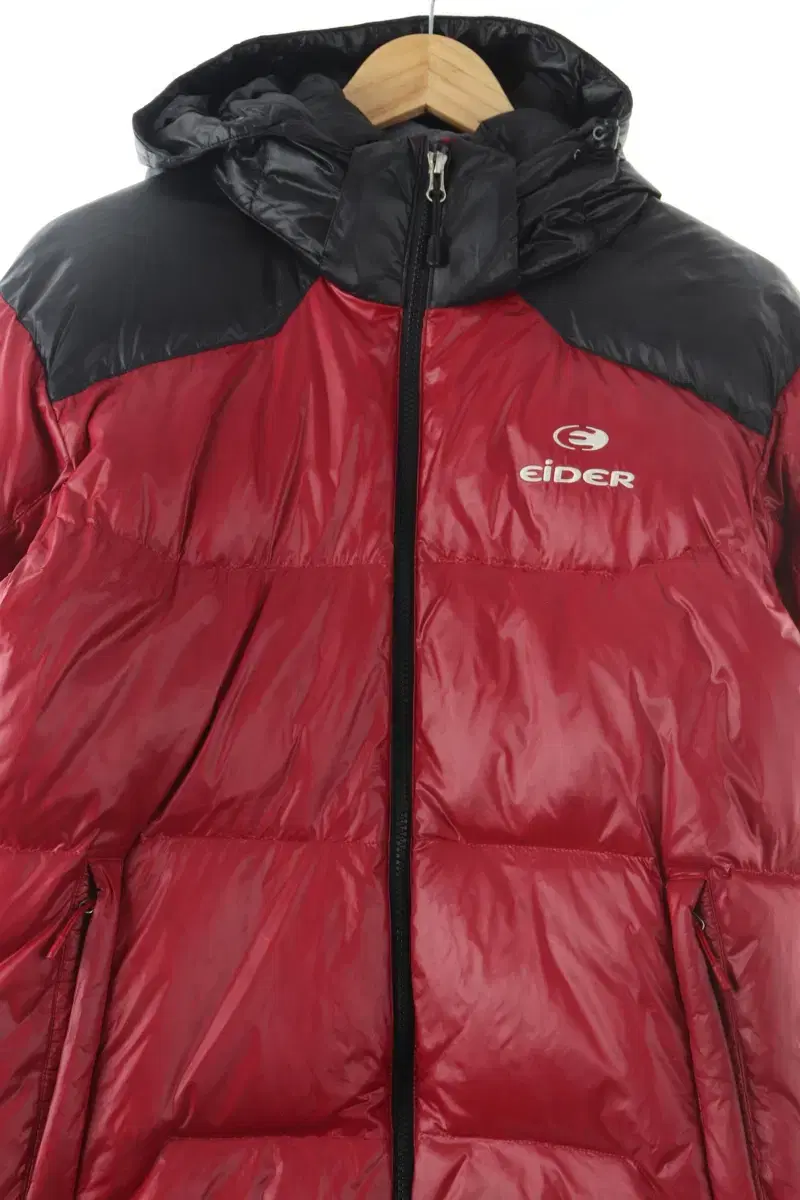 (M) Iather Padded Jumper Jacket Captain's Red Goose Down-106BA