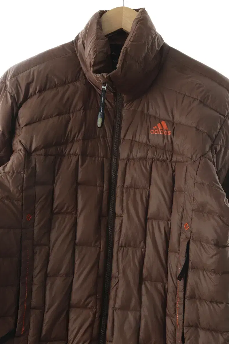 (M) Adidas Padded Jumper Jacket Brown Lightweight Goose Down-106BE