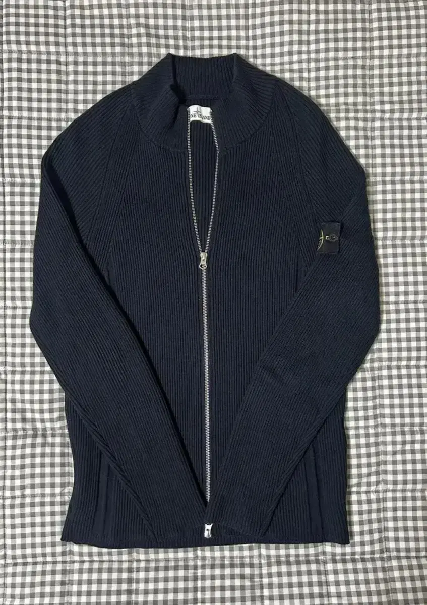 Stone Island Wool Knit Zip-up Navy XL