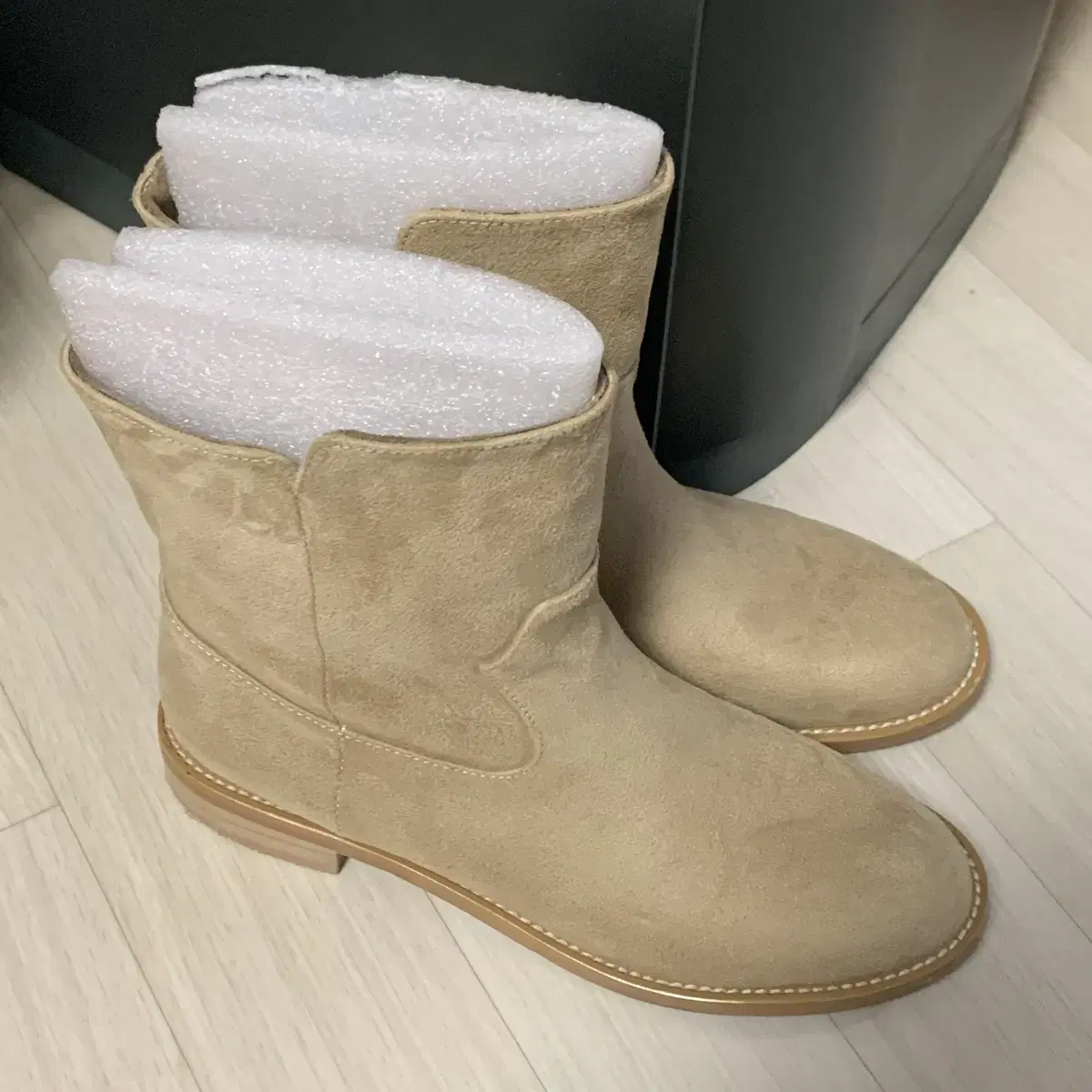 라미네즈 Fleece lining Ankle boots - Beige