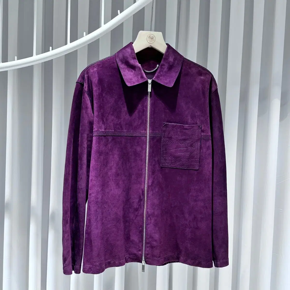 Veluti Velvet Suede and Leather Overshirt Jacket / 50