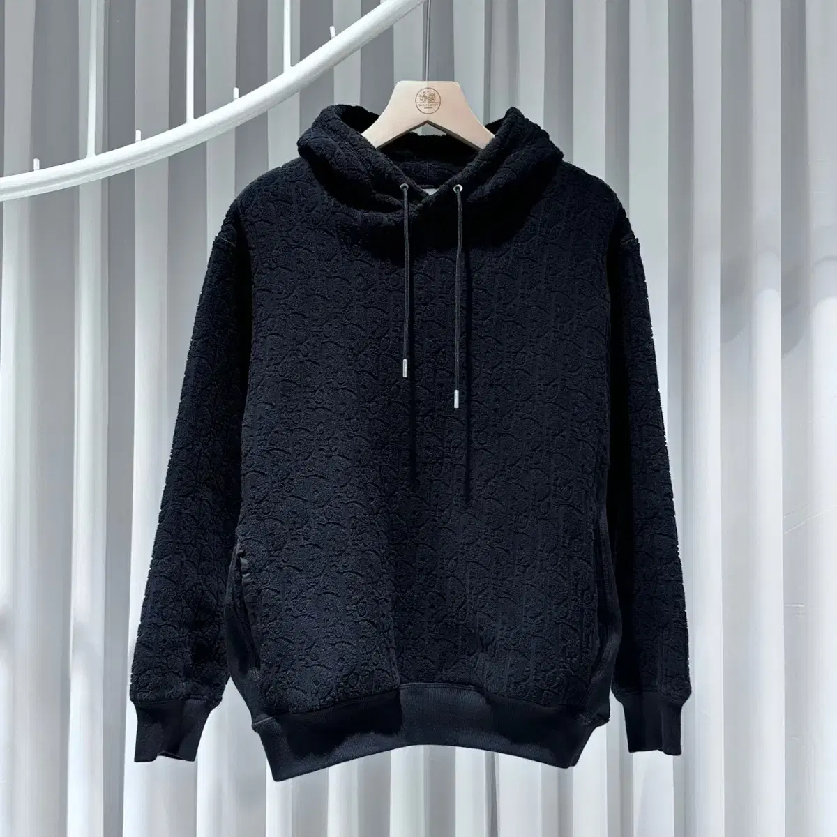 Dior Oblique Terry Hoodie Black / L